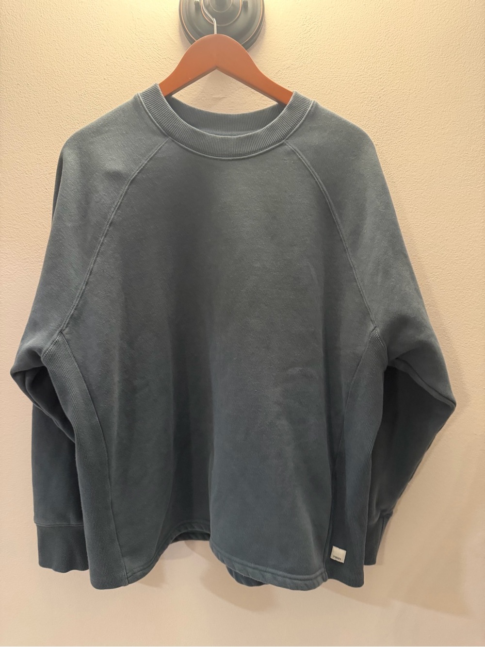 Vuori Restore Oversized Crew Sweatshirt Blue Gray M